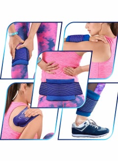 Y&D Ice Pack 2 Pcs Reusable Hot and Cold Therapy Gel Wrap Support Injury Recovery Alleviate Joint Muscle Pain Adjustable Flexible for Knees Back Shoulders Arms Legs  - Image 2
