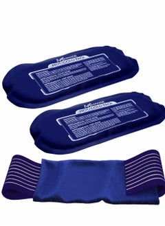 Y&D Ice Pack 2 Pcs Reusable Hot and Cold Therapy Gel Wrap Support Injury Recovery Alleviate Joint Muscle Pain Adjustable Flexible for Knees Back Shoulders Arms Legs  - Image 1