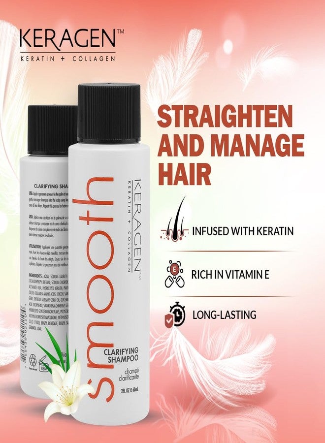KERAGEN - Clarifying Shampoo with Keratin and Collagen, All Hair Types, Sulfate Free, 2 Oz - Deep Cleansing, Purifying, Refresh and Reset Damaged, Color Treated Hair - Image 4