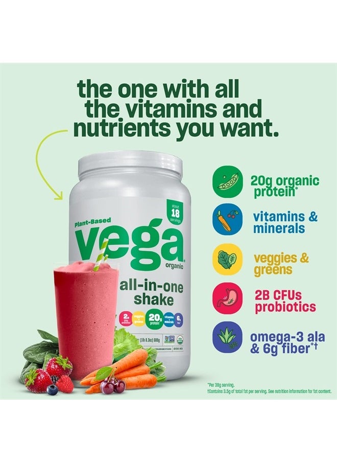 Vega Organic All-in-One Vegan Protein Powder, French Vanilla -Superfood Ingredients, Vitamins for Immunity Support, Keto Friendly, Pea Protein for Women & Men, 12.2 oz (Packaging May Vary)  - Image 5
