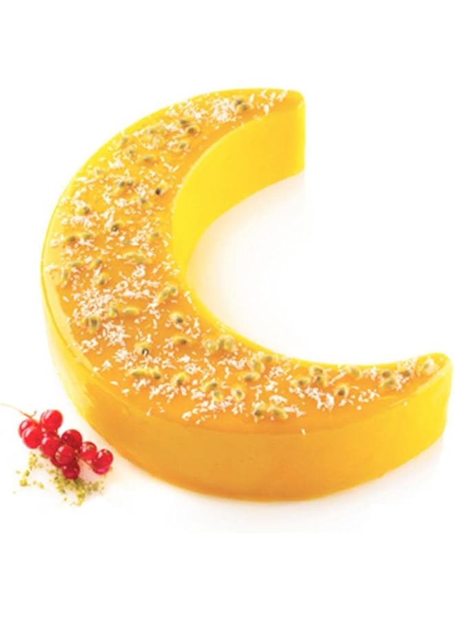 Goodern 3D Moon Shape Silicone Cake Mold,Silicone Cake Mold Crescent Cake Pan,Bread Pizza Baking Mold,Kitchen Bakeware Tools,Chocolate Sweet Mold,Large Moon Cake Pan Birthday Wedding Party Decoration - Image 3
