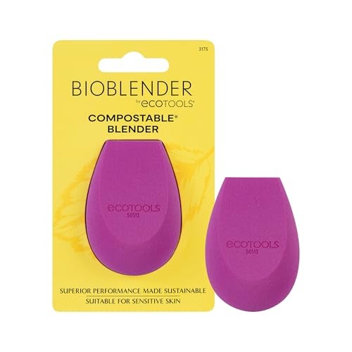 EcoTools Bioblender Makeup Sponge Compostable Makeup Blender For Liquid  Cream Foundation Sustainable Seamless Application EcoFriendly Beauty Sponge CrueltyFree  Latex Free 1 Count