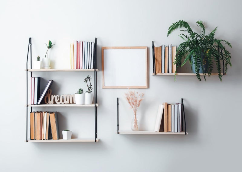 Loccor 7x5ft Fabric Bookshelf Backdrop Interior Shelves with Books and Decor Hanging on The Wall Background Home Office Backdrop for Video Conference Online Meeting Photo Props - Image 4