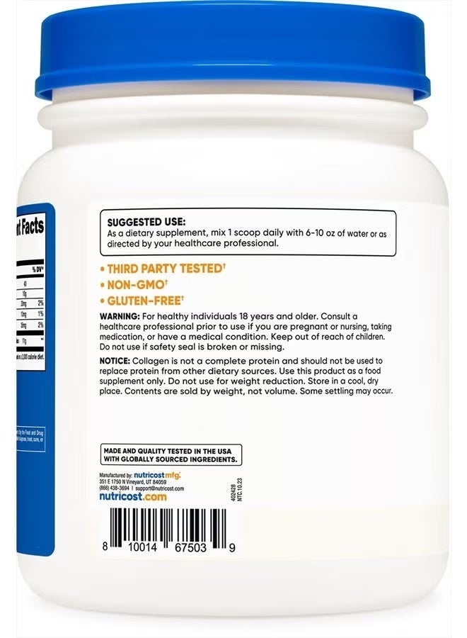 Nutricost, Collagen Peptides, Unflavored, 16.2 oz (454 g) - Image 2