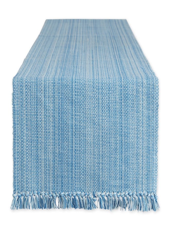 DII Variegated Tabletop Collection, Table Runner, 13x72, Light Blue - Image 1