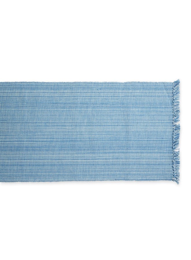 DII Variegated Tabletop Collection, Table Runner, 13x72, Light Blue - Image 2