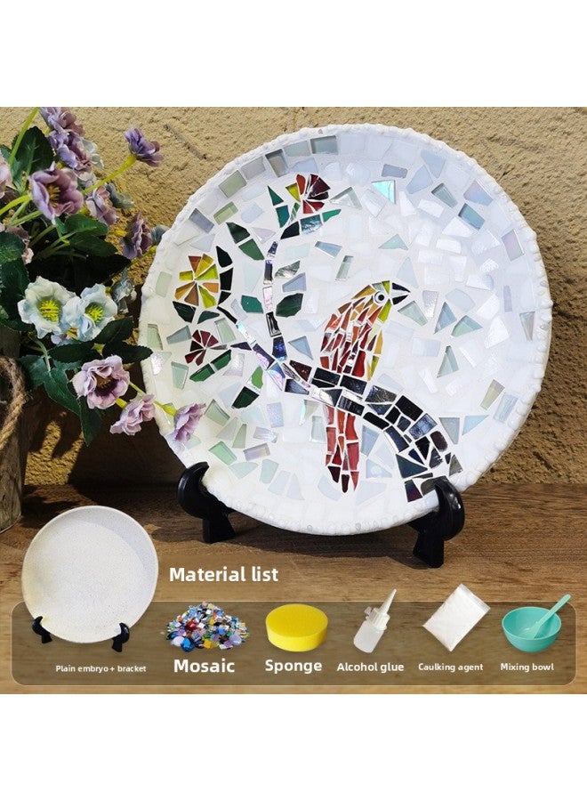 Handmade DIY Mosaic Plate Material Package Group Building Children's Homemade Gift Parent-Child Educational Decoration Toy-Color:Bohemian Art Disc Material Pack - Image 3