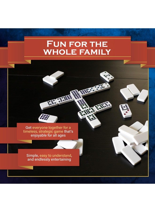 Continuum Games Family Traditions Double 9 Dominoes Tin Crystalline Dominoes - Image 3