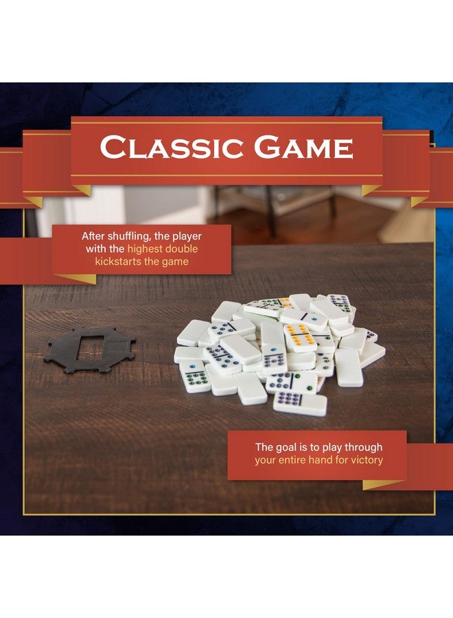 Continuum Games Family Traditions Double 9 Dominoes Tin Crystalline Dominoes - Image 4