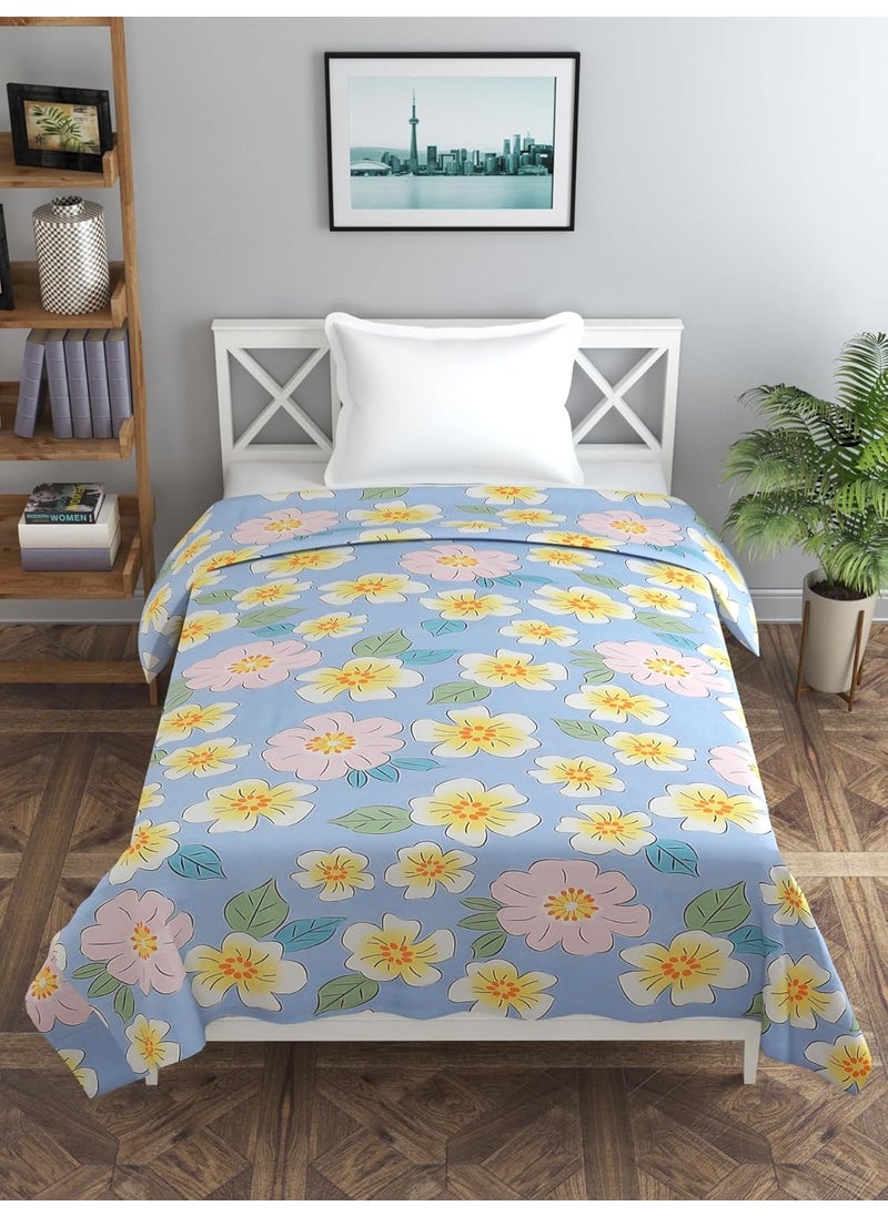 MORADO MORADO Glace Cotton Single Duvet CoverRajai CoverBlanket Cover with Zipper 60x90 Inches Blue  - Image 2