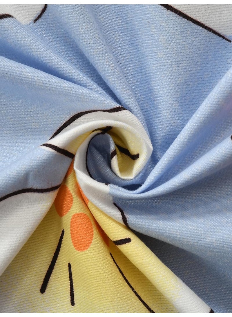 MORADO MORADO Glace Cotton Single Duvet CoverRajai CoverBlanket Cover with Zipper 60x90 Inches Blue  - Image 3