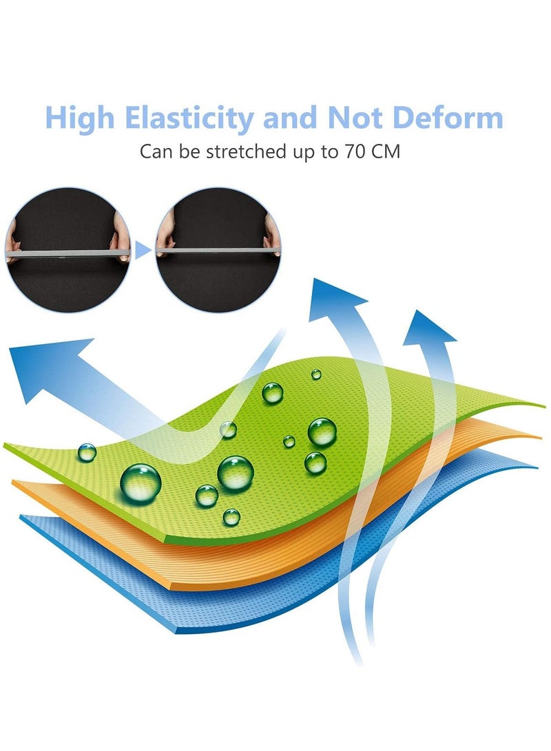 ساكن 4 قطع من عصابات الرأس الرياضية المرنة السميكة غير القابلة للانزلاق، عصابات رأس لكرة القدم، عصابات رأس لممارسة اليوغا وكرة القدم، عصابات رأس للنساء والرجال - Image 3