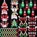 HI-BOOM Hiboom 40 Pcs Light Up Christmas Headband Necklace Christmas Glasses Frame Fluorescent Wristbands Glowing in Dark Xmas Party Favor Set Glow Accessories for Holiday Party Favors Supplies - Image 2