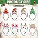 HI-BOOM Hiboom 40 Pcs Light Up Christmas Headband Necklace Christmas Glasses Frame Fluorescent Wristbands Glowing in Dark Xmas Party Favor Set Glow Accessories for Holiday Party Favors Supplies - Image 4