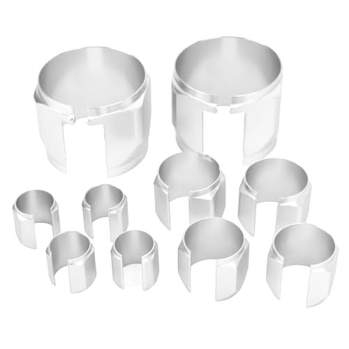 Tbest Stainless Steel Hose Cover KitStainless Steel Dress Up Hose Cover Kit Extreme Heat Radiator Sleeving Set Universal Applicable Silver - Image 3