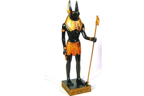 PTC 11.88 Inch Gold and Black Color Egyptian Anubis Dog Standing Figurine - Image 2