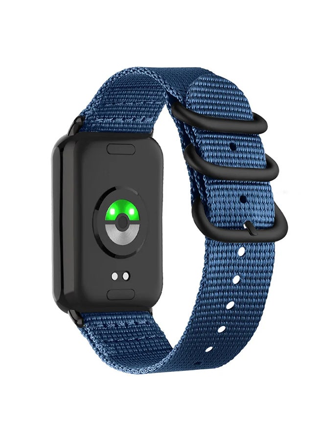 O Ozone Woven Nylon Strap Compatible With Xiaomi Smart Band 8 Pro , Quick Release Replacement Watch Bands for Men and Women- Blue - Image 1