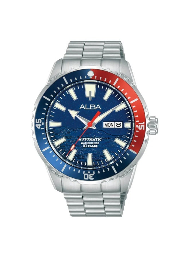 Alba Active Sports AL4735X1 Automatic Blue Dial Stainless Steel Men's Watch - Image 1