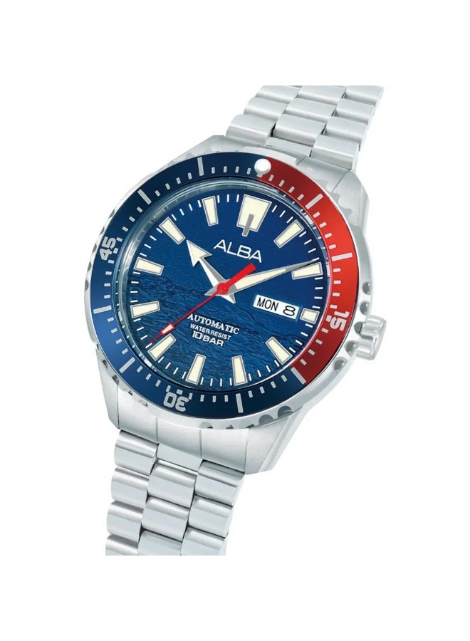 Alba Active Sports AL4735X1 Automatic Blue Dial Stainless Steel Men's Watch - Image 2