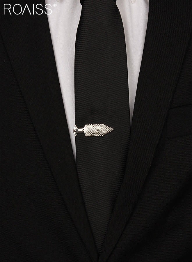 roaiss 3 Pcs Men's Tie Clips, Stylish and Unique Tie Clips, Simple Shirt Clips, Suitable for Men Daily Wear, Fashion Accessories - Image 4