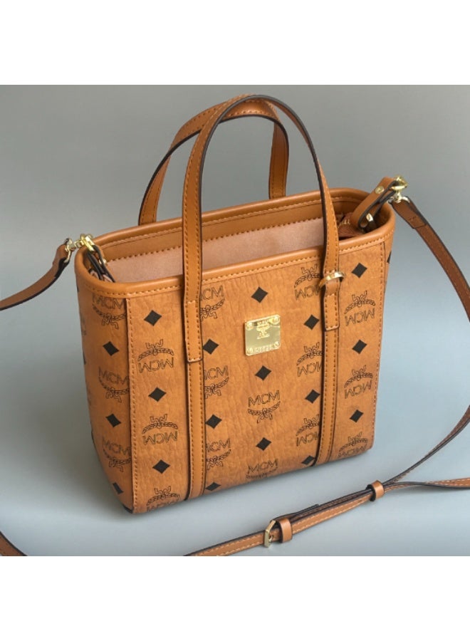 MCM TONI Mini handbag Diagonal tote bag（Brown） - Image 5