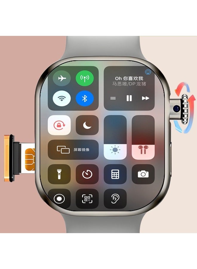 Genuine Goods Huaqiang North S10 Card Smart Phone Watch Top Edition WatchS9 Student Adult Senior High School Game-Color:Simple Version Of White + 4g Full Network + Change Payment + Video Call + Real-time Positioning + Voice Micro Chat  - Image 5