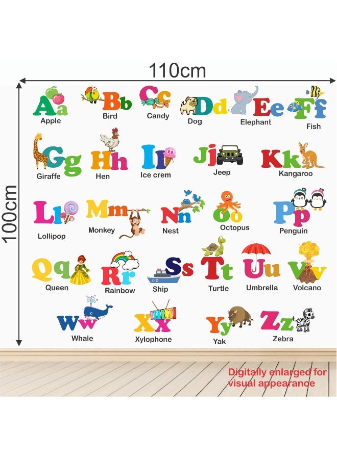 Home Trove Stickme Pvc Vinyl Baby Kids Learning Education Nursery, Pre School And Kinder Garden Alphabets Wall Sticker  - Image 3