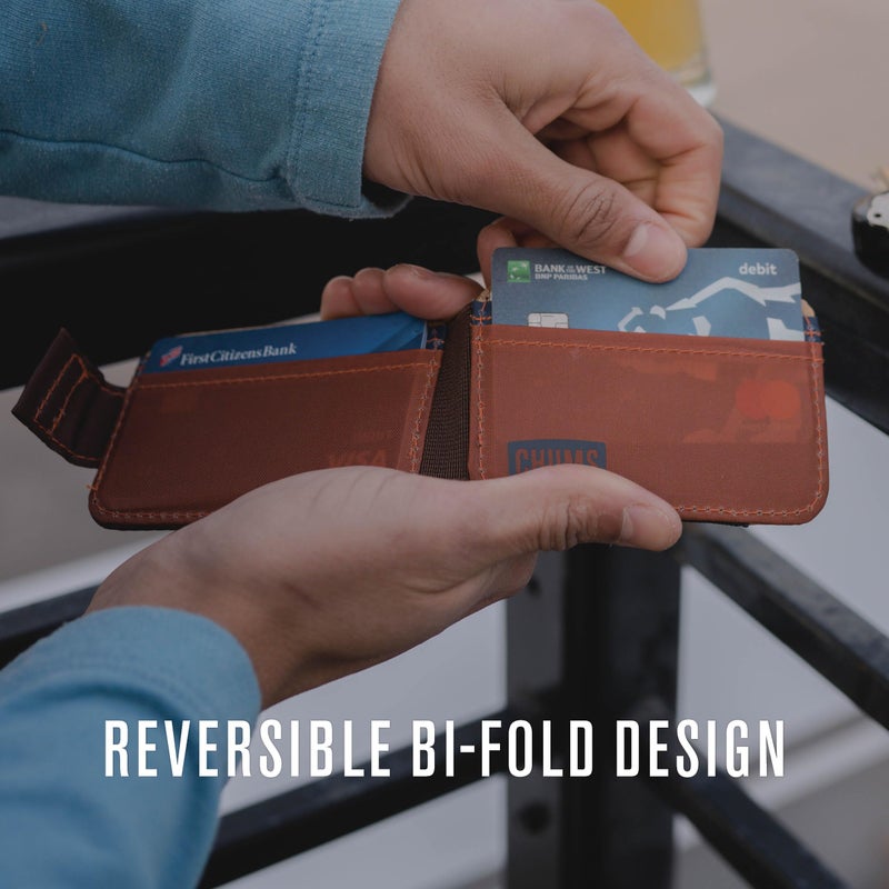 Chums Bandit Bi-Fold Wallet â€“ Slim RFID Wallet for Men & Women, Reversible Card, ID & Money Holder (Daybreak) - Image 3