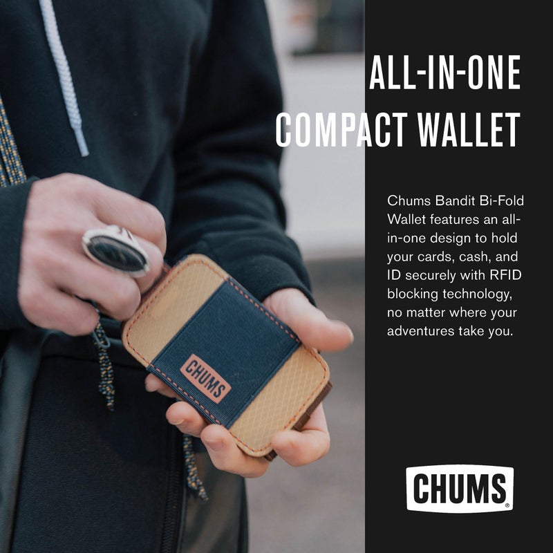 Chums Bandit Bi-Fold Wallet â€“ Slim RFID Wallet for Men & Women, Reversible Card, ID & Money Holder (Daybreak) - Image 2