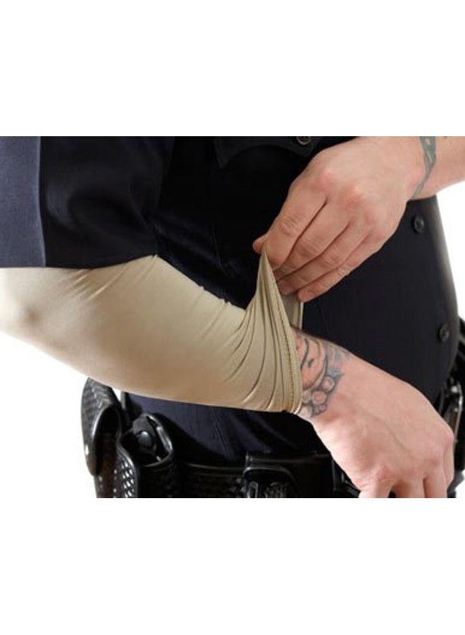 Tatjacket Tattoo Cover Up Concealer Sleeve, 2-PACK, Full Arm coverage, UPF 50 Protection, Slip Free, for Men & Women (Unisex) LARGE, TAN - Image 5