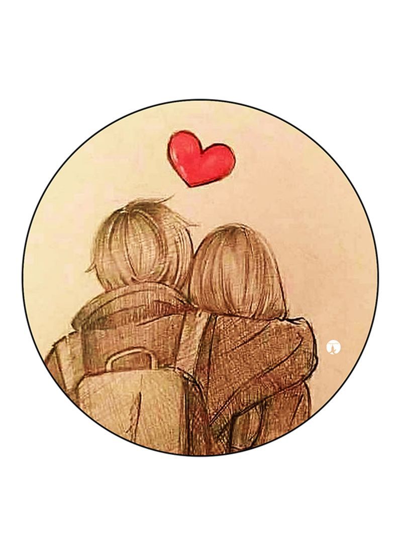 RKN Boy And A Girl Printed Mouse Pad Multicolour