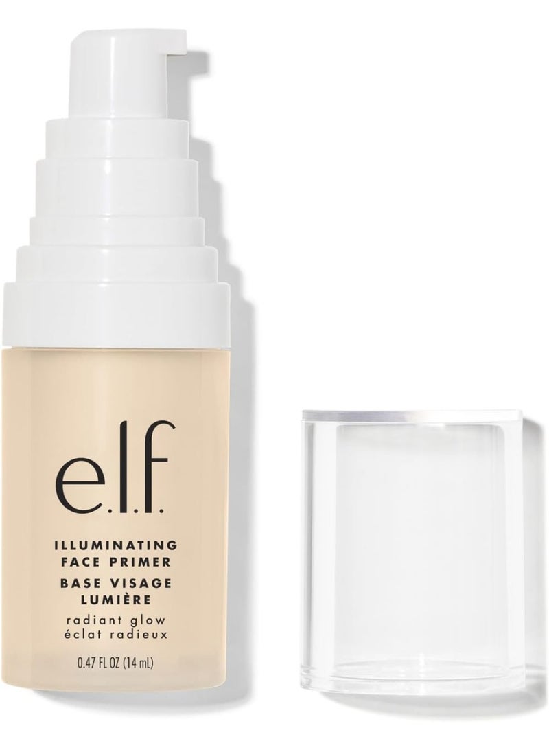 elf E.L.F. Illuminating Face Primer – Radiant Glow, Smooth Makeup Base, Hydrating & Lightweight, Vegan & Cruelty-Free, Travel Size - Image 1