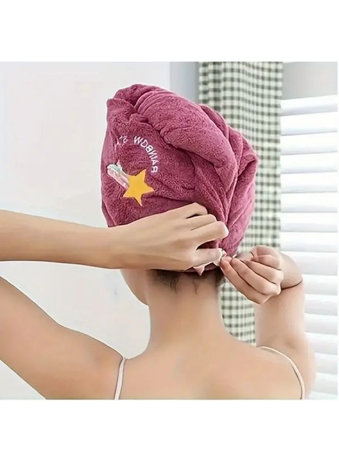Blue Ultra Fine Fiber Hair Towel Quick Dry Super Absorbent Lightweight Cap for Women - Image 5