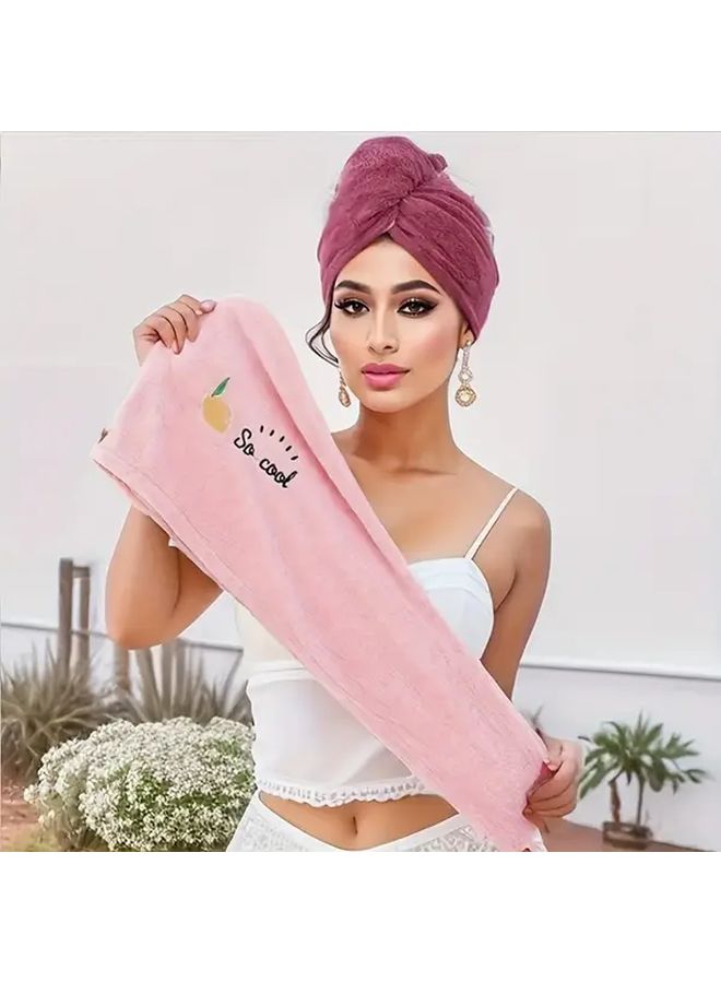 Blue Ultra Fine Fiber Hair Towel Quick Dry Super Absorbent Lightweight Cap for Women - Image 2