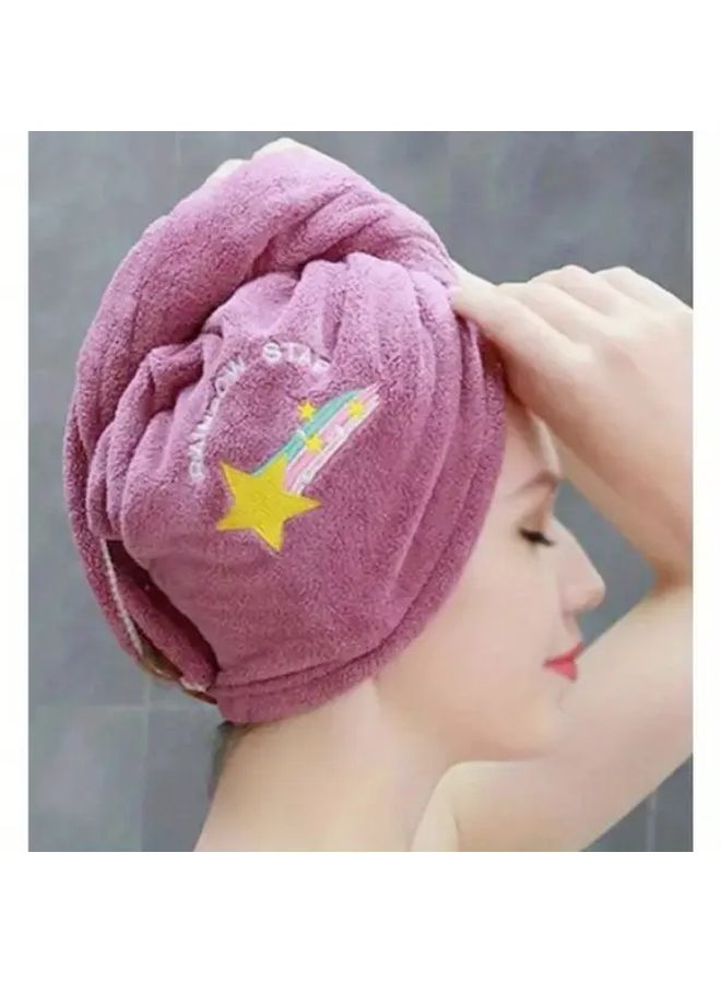 Blue Ultra Fine Fiber Hair Towel Quick Dry Super Absorbent Lightweight Cap for Women - Image 4