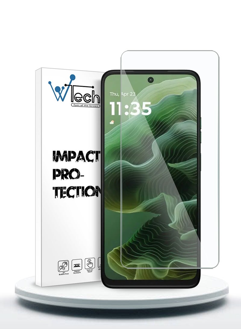 Wtech Motorola Moto G35 5G 2024 / Motorola Moto G05 4G 2025 / Motorola Moto G15 4G 2025 Premium Series Curved Edges 9H 2.5D Tempered Glass Screen Protector (MSGE9CN) - Clear - Image 1