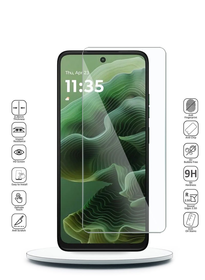 Wtech Motorola Moto G35 5G 2024 / Motorola Moto G05 4G 2025 / Motorola Moto G15 4G 2025 Premium Series Curved Edges 9H 2.5D Tempered Glass Screen Protector (MSGE9CN) - Clear - Image 2