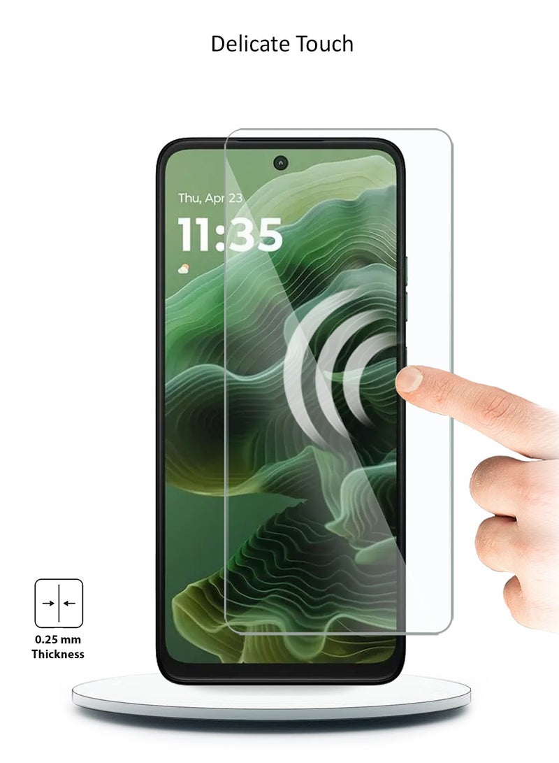 Wtech Motorola Moto G35 5G 2024 / Motorola Moto G05 4G 2025 / Motorola Moto G15 4G 2025 Premium Series Curved Edges 9H 2.5D Tempered Glass Screen Protector (MSGE9CN) - Clear - Image 4