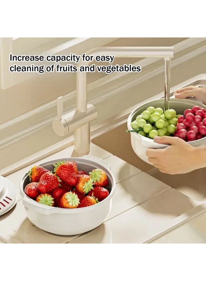 White 1500ml Dual Use Bowl For Instant Noodles And Fruit Salad With Lid Anti Slip - Image 5