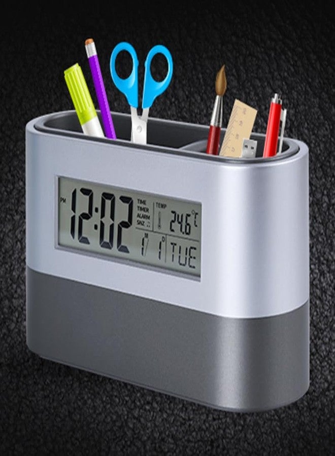 Cadmos Pen Holder, LCD Display, Temperature and Humidity Monitor, Business Card Stand (Large- PH662) - Image 4