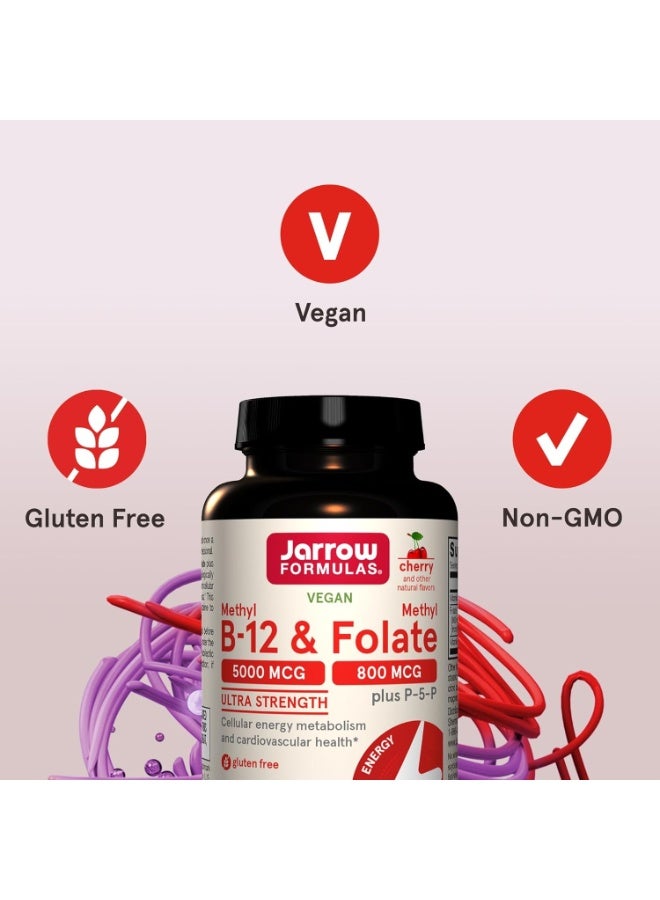 جارو فورملاز ميثيل ب-12 نباتي وميثيل فولات، قوة فائقة، نكهة الكرز، 60 قرصًا قابلًا للمضغ - Image 3