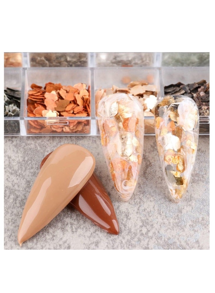 Mica Marble Nail Art Flakes, Holographic Japanese Style 3D Nail Glitter Sequins Design, 3D Mica Marble Nail Slices Acrylic Nails Supplies for Women Manicure Charms Decorations, DIY Resin Nail Art Tips - Image 5