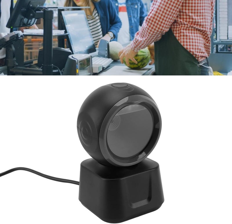Desktop Barcode Scanner 1D 2D QR Directional Hands Automatic Image Sensing USB Automatic Smart Sensing Scanning for Retail Supermarket Library Shop Bookstore - Image 5
