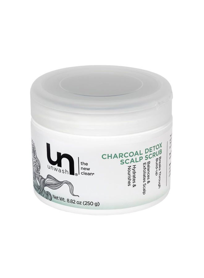 Unwash Charcoal Detox Scalp Scrub - Detoxify, Exfoliate, & Rebalance Hair & Scalp, Removes Build-Up, For Dry, Itchy Scalps Paraben Free, 8.82 oz - Image 1