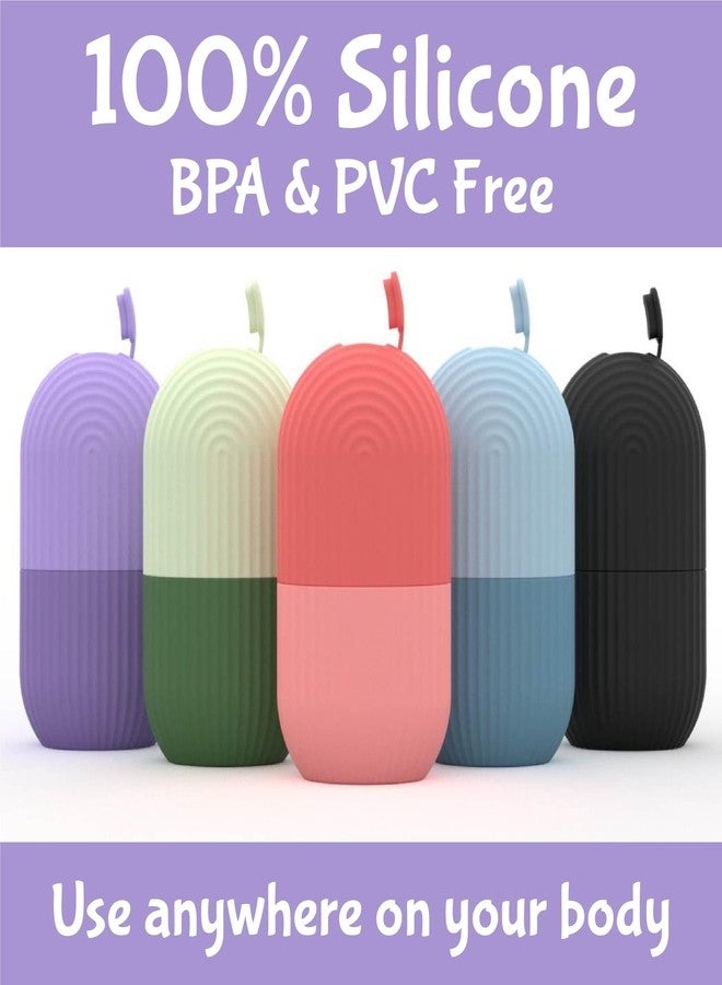 Ice Face Roller - Perfectly shaped for Face, Body, and Under Eyes - Ice Mold for Face Easy Handheld Design - Food-Grade Silicone material - Pamper Yourself with Ice - Facial Beauty Ice Roller (Purple) - Image 5