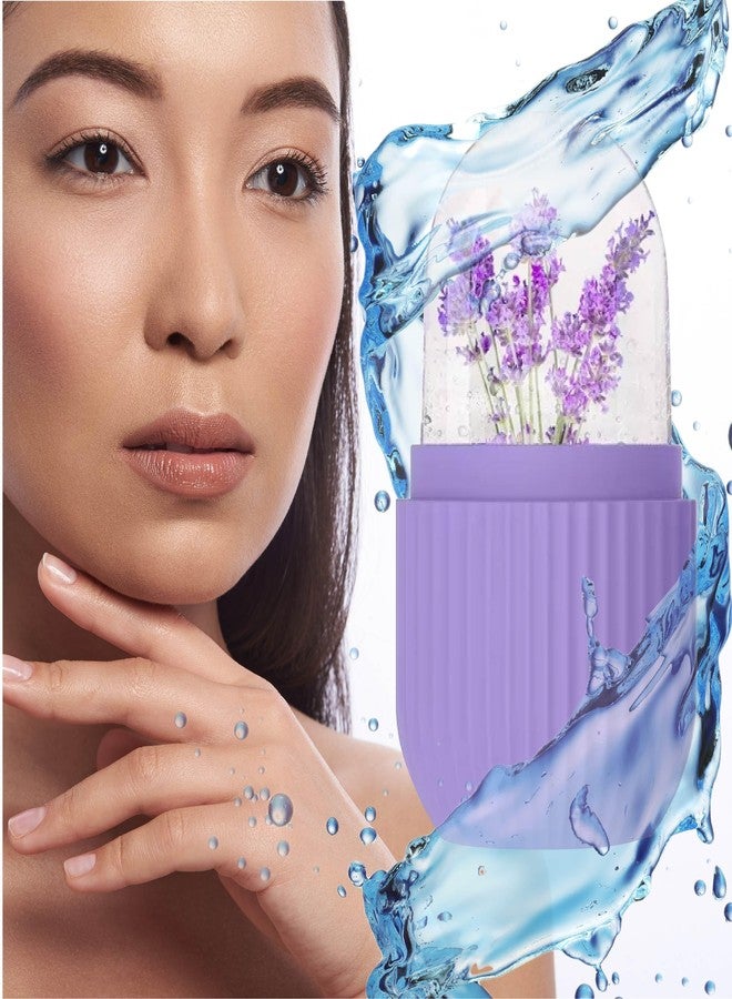 Ice Face Roller - Perfectly shaped for Face, Body, and Under Eyes - Ice Mold for Face Easy Handheld Design - Food-Grade Silicone material - Pamper Yourself with Ice - Facial Beauty Ice Roller (Purple) - Image 3