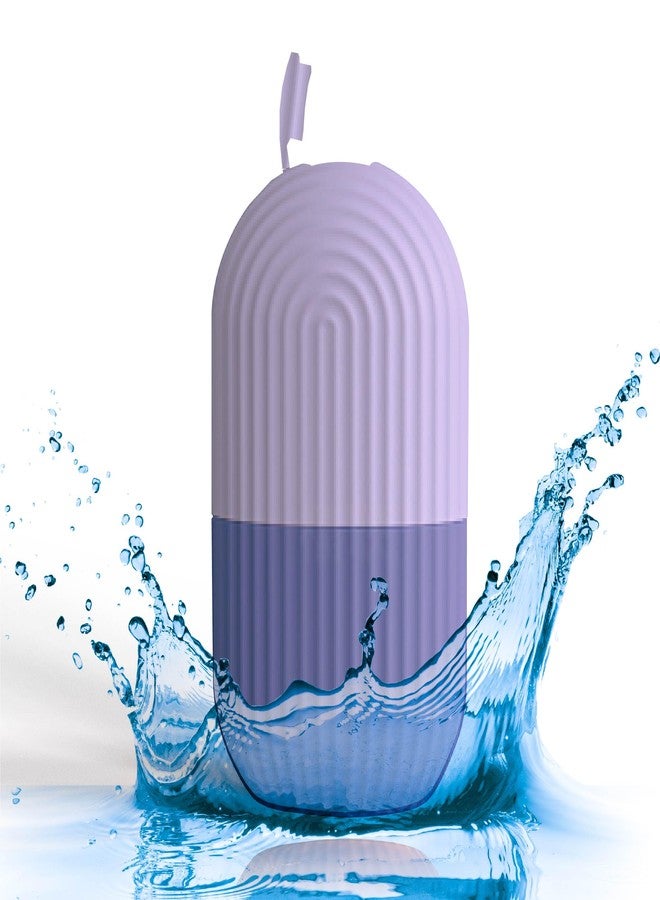 Ice Face Roller - Perfectly shaped for Face, Body, and Under Eyes - Ice Mold for Face Easy Handheld Design - Food-Grade Silicone material - Pamper Yourself with Ice - Facial Beauty Ice Roller (Purple) - Image 2