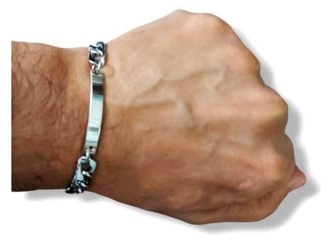 فيروز جوليري انسيال رجالى مطلى فضة وبلاتين - من احدث صيحات الموضه - تصميم ايطالي - Image 1