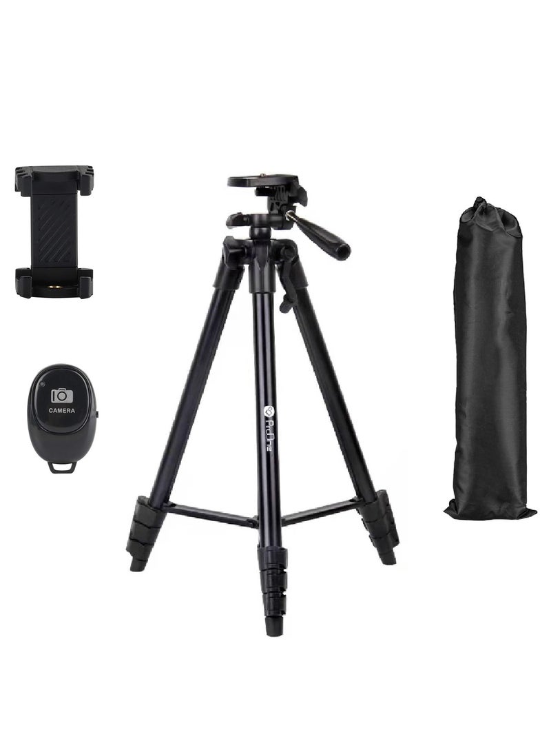 ProOne ProOne PHL1135 51 Inch Extendable Phone Tripod and Camera Stand with Bluetooth Remote and Clip,  Lightweight, Fireproof ABS + Aluminum Alloy, Adjustable Height  - Image 2