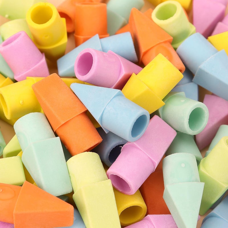 NNY 60 PCS Erasers for Pencils, Pencil Top Erasers, Eraser Caps, Topper Erasers for Kids School, 6 Colors - Image 4